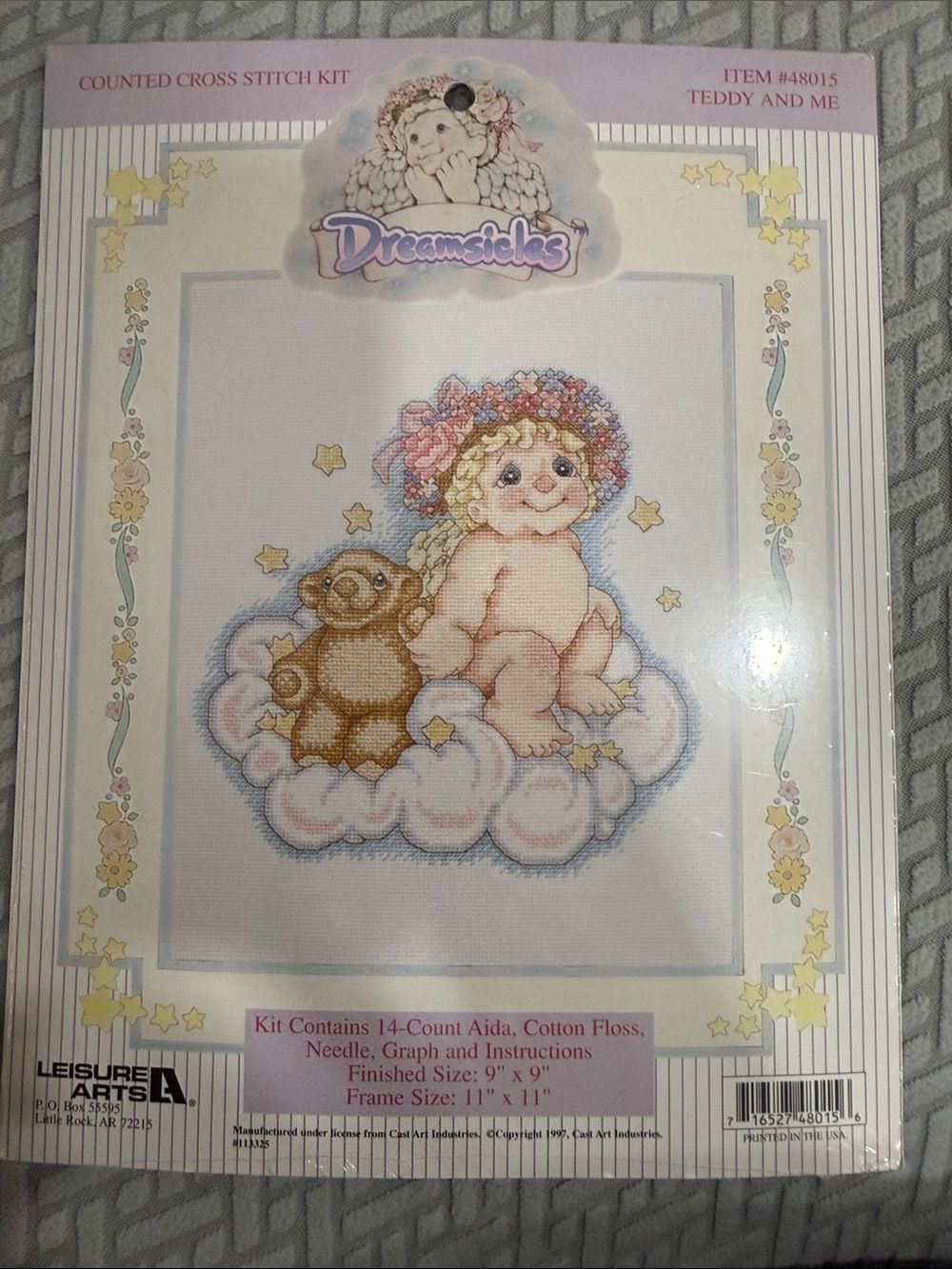 Dreamsicles Teddy and Me Counted Cross Stitch Kit #48015 NIP